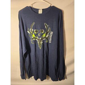 NWt New Bone Collector Mens Long Sleeve Shirt Tshirt Skull Halloween Size XL